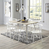 Grannen White and Natural Rectangular Dining Room Set