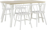 Grannen White and Natural Rectangular Dining Room Set