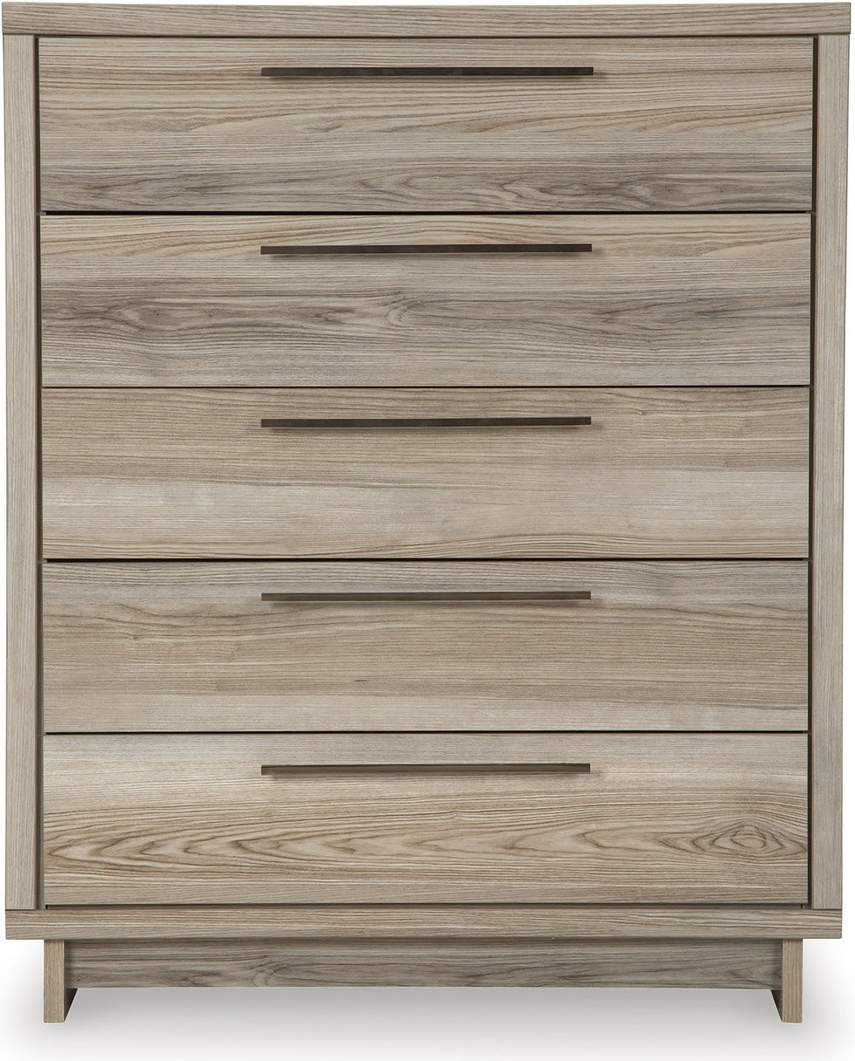 Hasbrick Tan Slat Panel Bedroom Set with Footboard