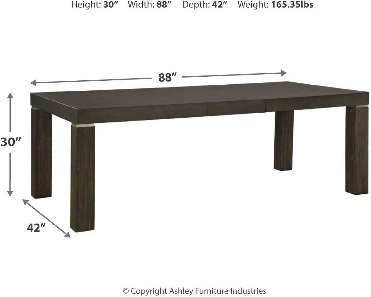 Hyndell Dark Brown Dining Room Set