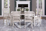 Ithaca Grayish White And Brown Dining Room Set