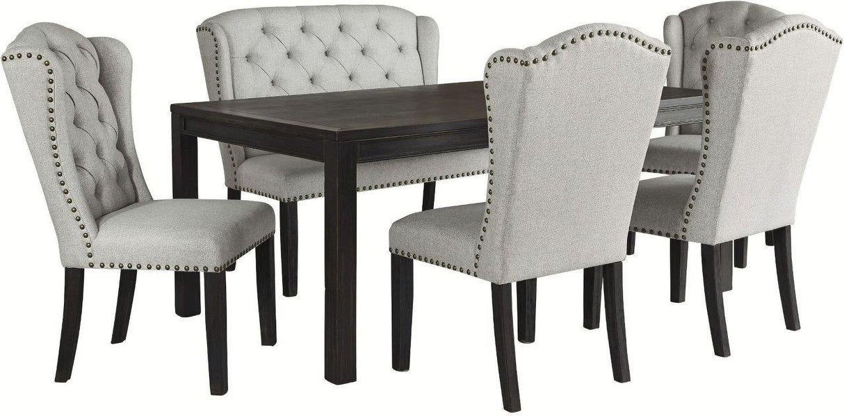 Jeanette Black Rectangular Dining Room Set