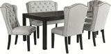 Jeanette Black Rectangular Dining Room Set