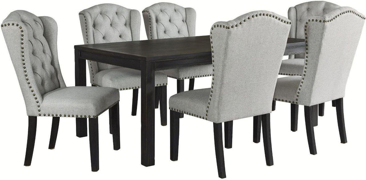 Jeanette Black Rectangular Dining Room Set