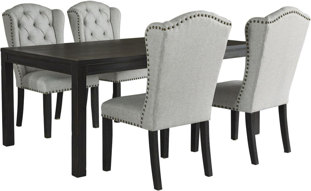 Jeanette Black Rectangular Dining Room Set