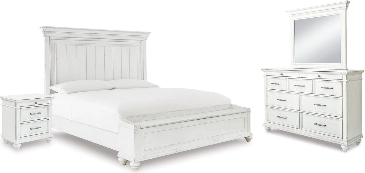 Kanwyn Bedroom Set In White Wash