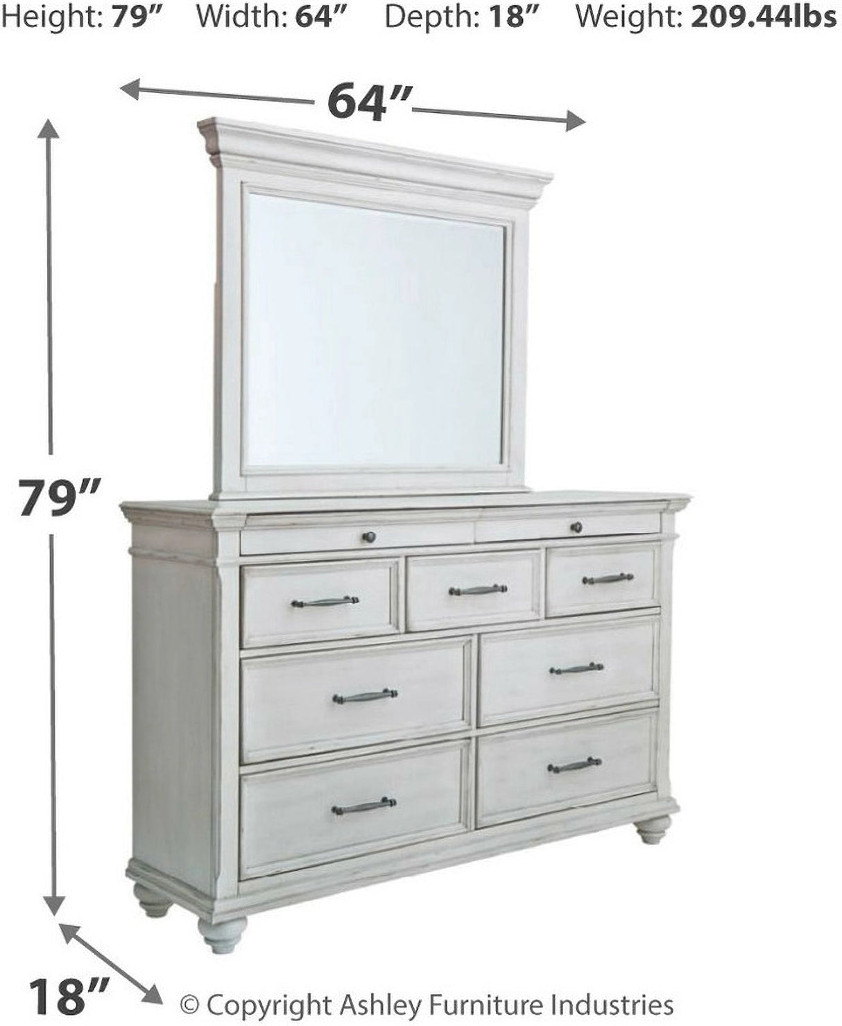 Kanwyn Bedroom Set In White Wash