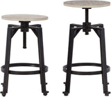 Karisslyn Whitewash And Black Counter Height Dining Room Set