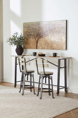 Karisslyn Whitewash And Black Counter Height Dining Room Set