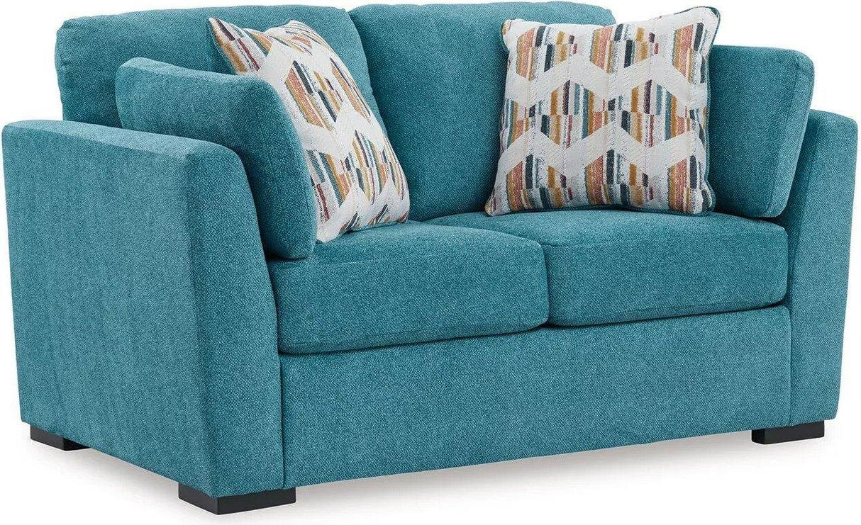 Keerwick Living Room Set In Teal