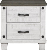 Lilith Bedroom Set In Distressed Grey/White