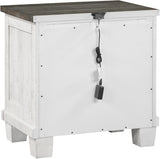 Lilith Bedroom Set In Distressed Grey/White