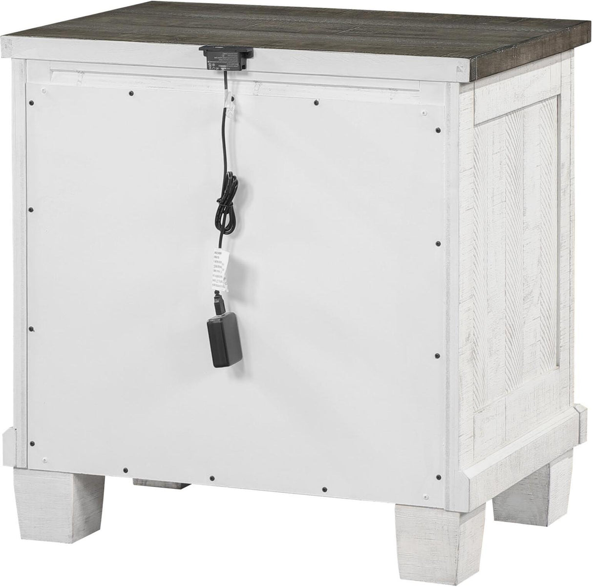 Lilith Bedroom Set In Distressed Grey/White