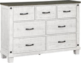 Lilith Bedroom Set In Distressed Grey/White