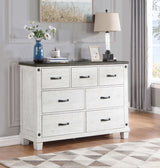 Lilith Bedroom Set In Distressed Grey/White