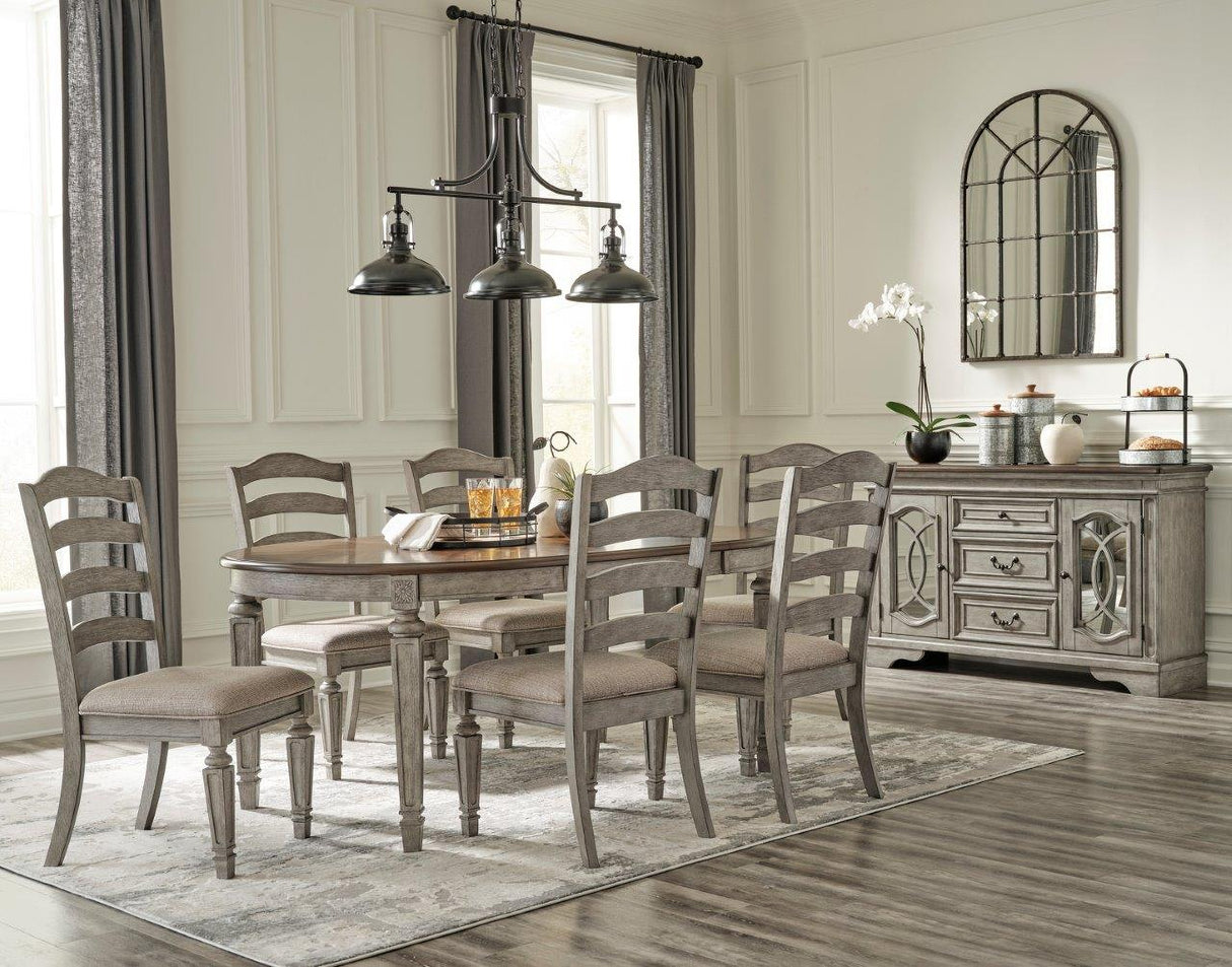 Lodenbay Brown And Antique Gray Extendable Dining Room Set