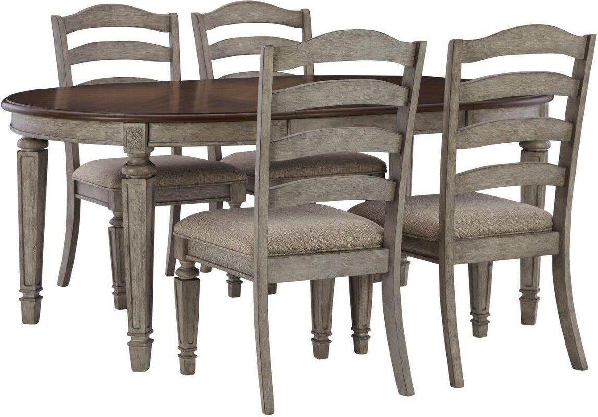 Lodenbay Brown And Antique Gray Extendable Dining Room Set