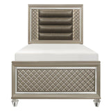 Loudon Champagne Metallic Youth Platform Bedroom Set