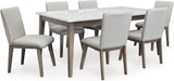 Loyaska Dining Room Set In White And Brown