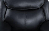 Ralorel Black Top Grain Leather Sofa