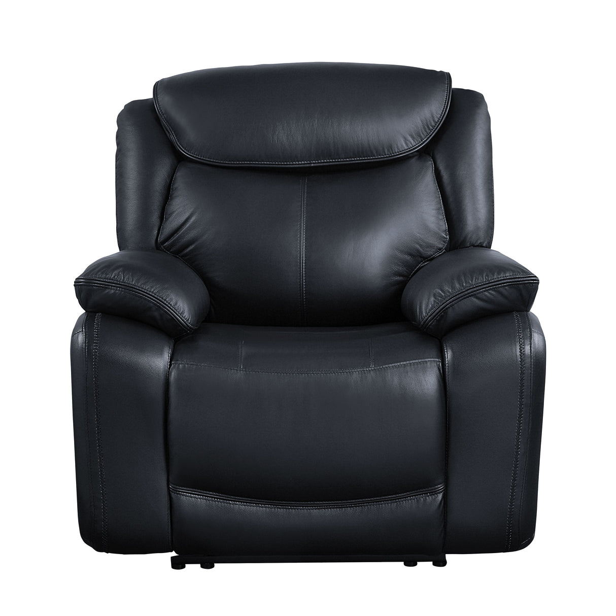 Ralorel Black Top Grain Leather Recliner