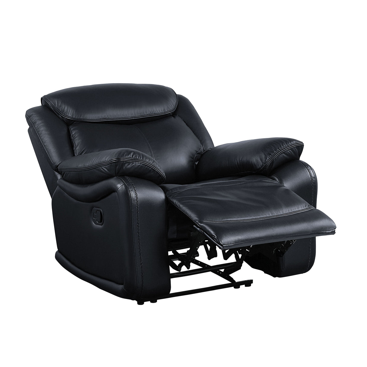 Ralorel Black Top Grain Leather Recliner