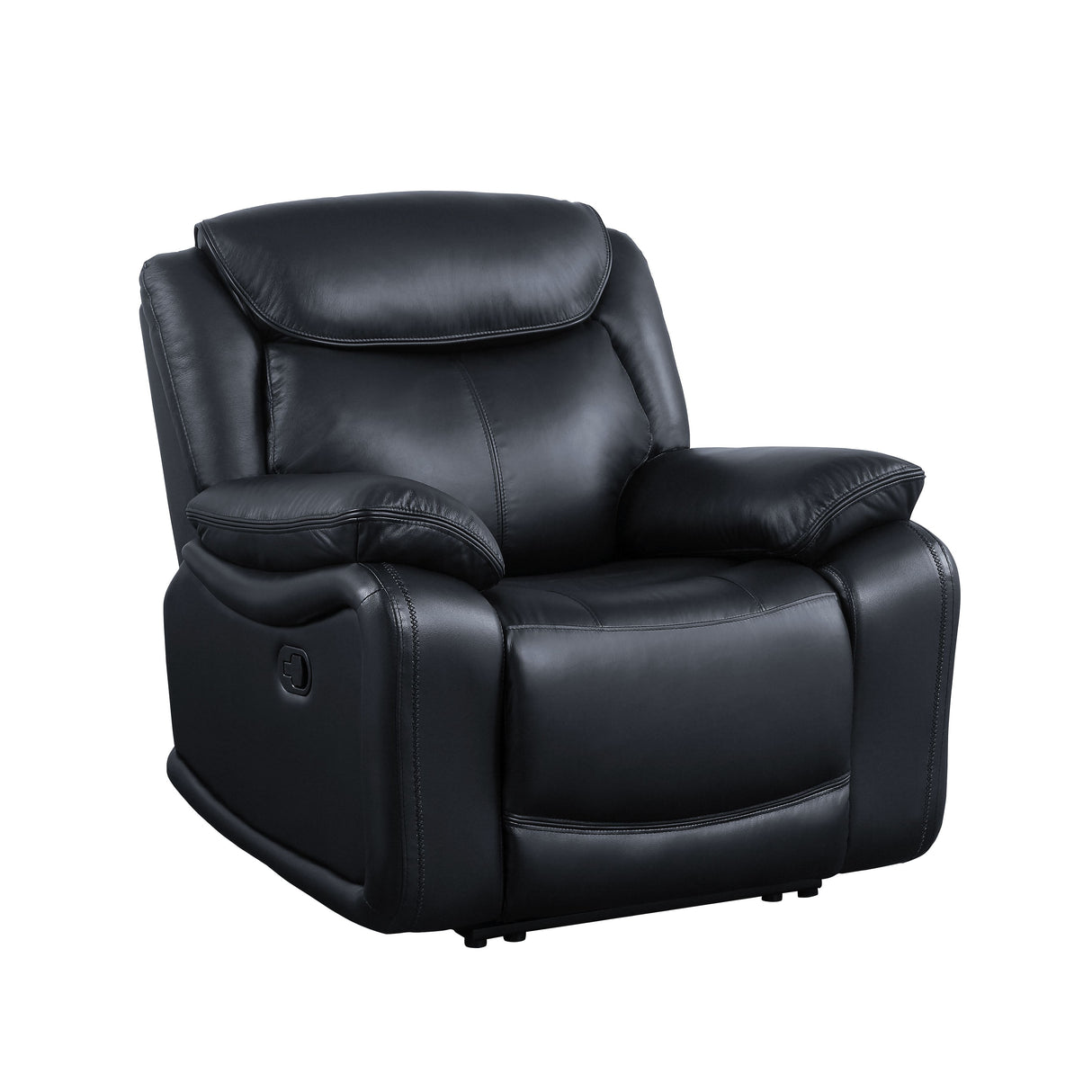 Ralorel Black Top Grain Leather Recliner