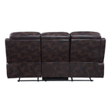 Perfiel Two Tone Dark Brown Top Grain Leather Sofa