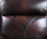 Perfiel Two Tone Dark Brown Top Grain Leather Sofa