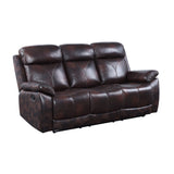 Perfiel Two Tone Dark Brown Top Grain Leather Sofa