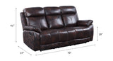 Perfiel Two Tone Dark Brown Top Grain Leather Sofa