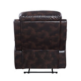 Perfiel Two Tone Dark Brown Top Grain Leather Recliner