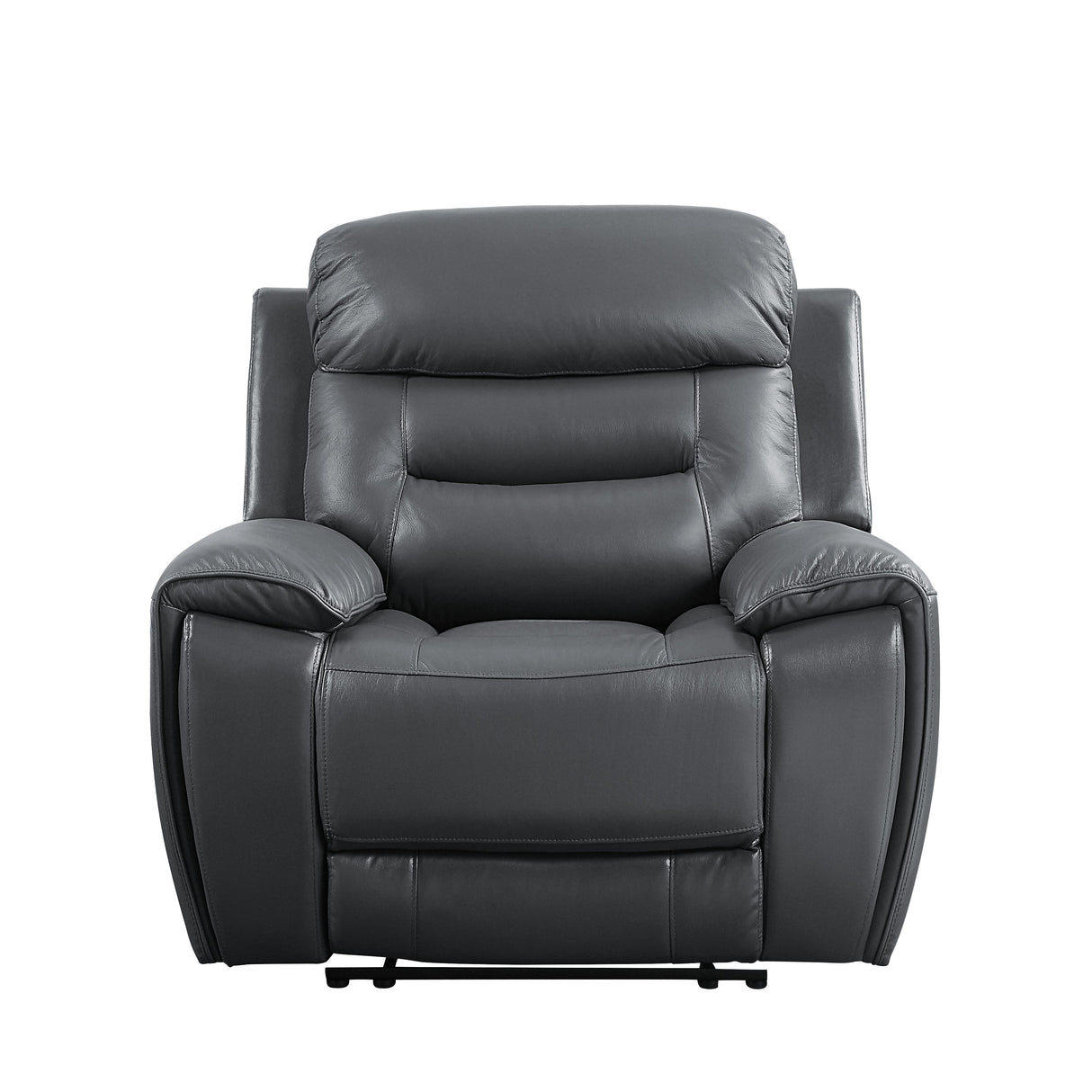 Lamruil Gray Top Grain Leather Recliner