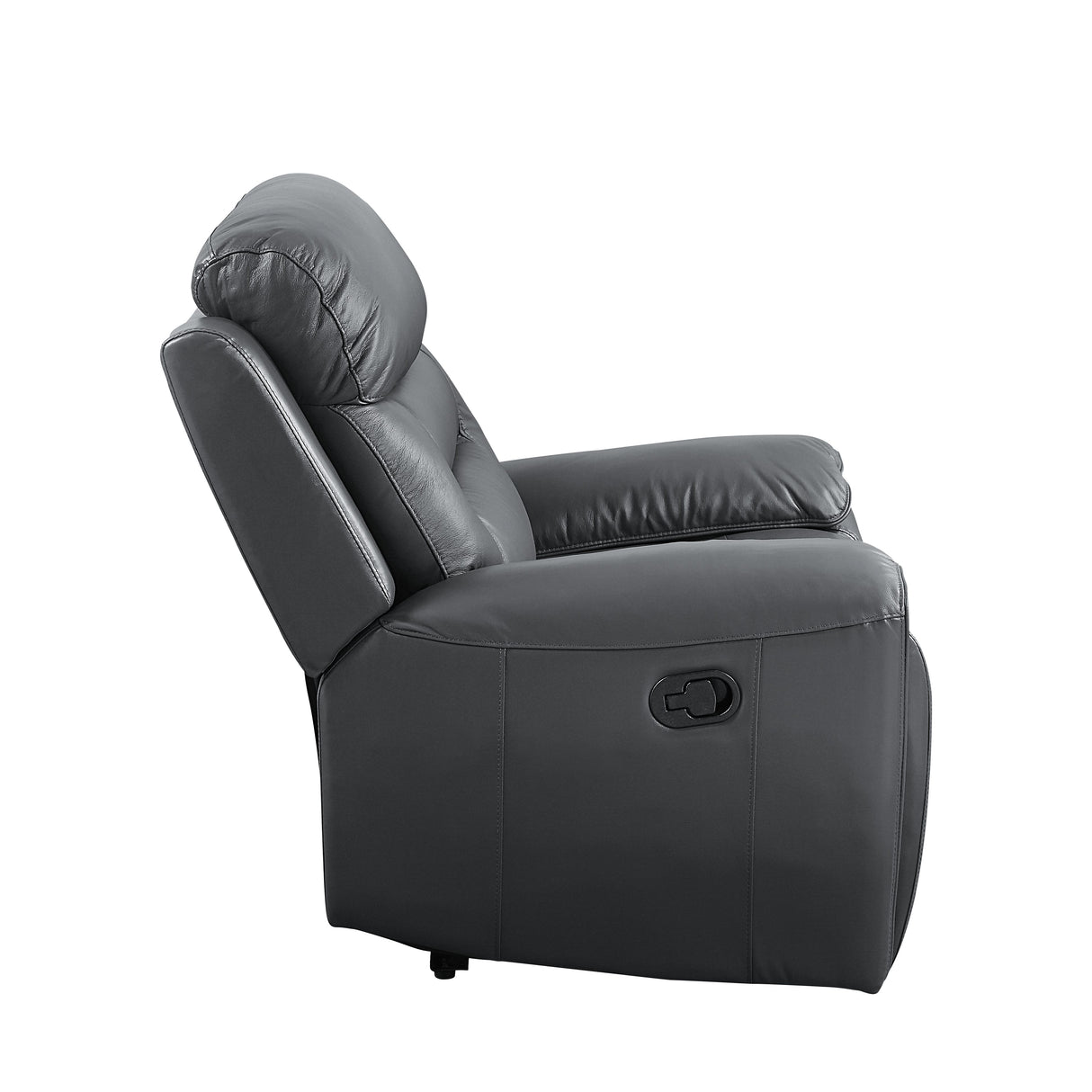 Lamruil Gray Top Grain Leather Recliner