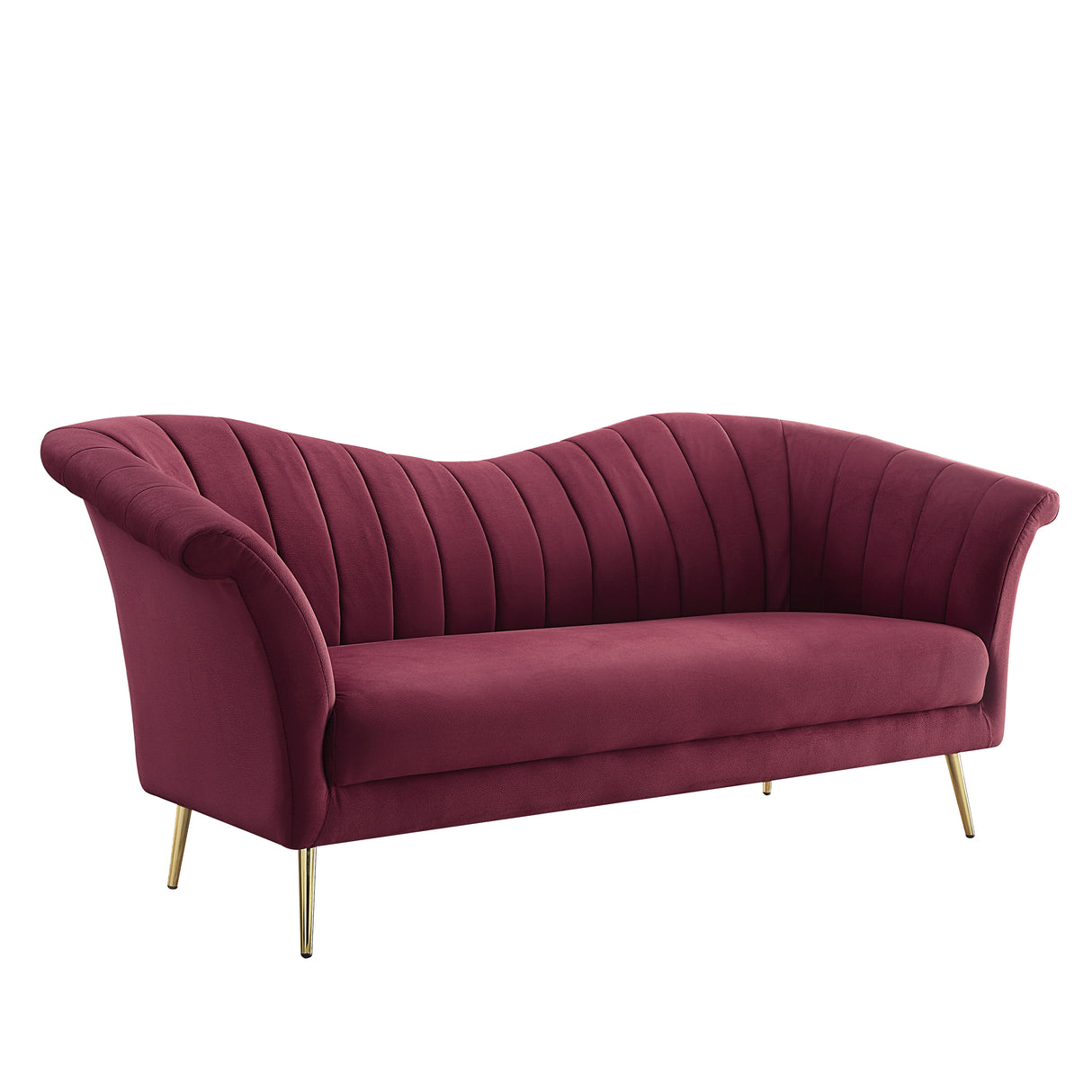 Callista Red Velvet Sofa