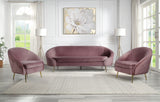 Abey Pink Velvet Chair