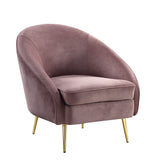 Abey Pink Velvet Chair