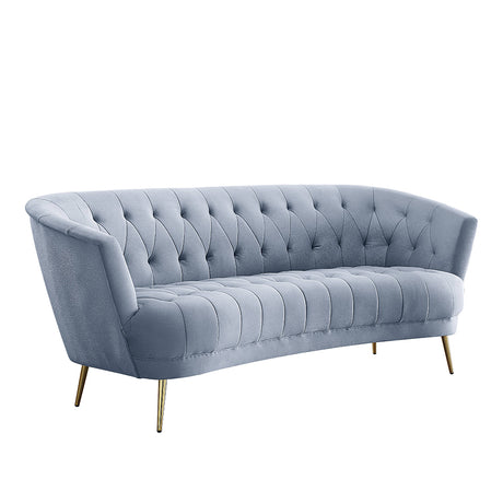 Bayram Light Gray Velvet Sofa