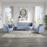 Bayram Light Gray Velvet Sofa