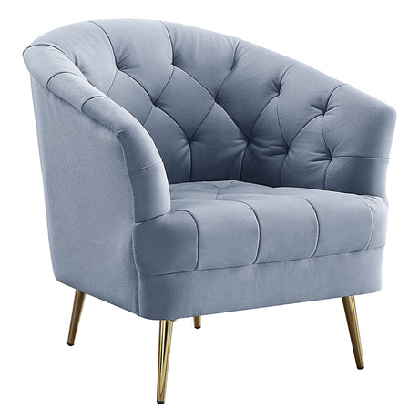 Bayram Light Gray Velvet Chair