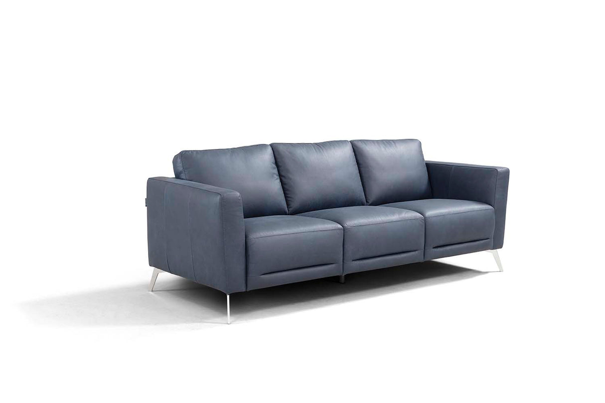 Astonic Blue Leather Sofa