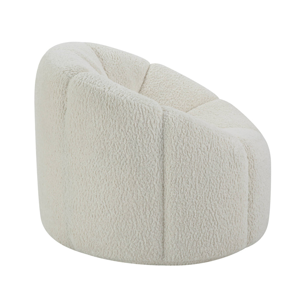 Osmash White Teddy Sherpa Chair