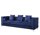 Bovasis Blue Velvet Sofa