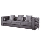 Bovasis Gray Velvet Sofa