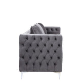 Bovasis Gray Velvet Sofa