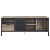 Nantan Rustic Oak & Black Finish Tv Stand