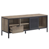 Nantan Rustic Oak & Black Finish Tv Stand