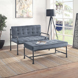 Brantley Gray Velvet & Sandy Gray Finish Loveseat