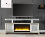 Noralie Mirrored & Faux Diamonds Tv Stand