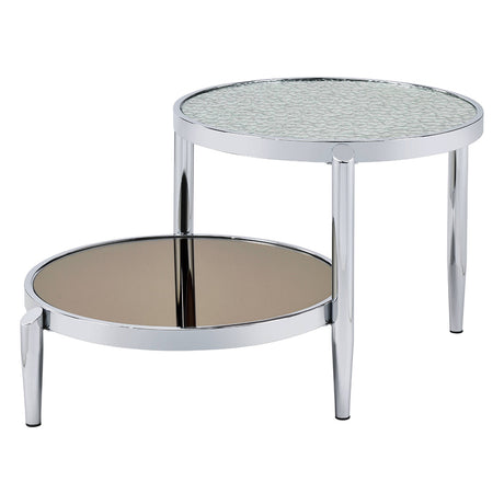 Abbe Glass & Chrome Finish Coffee Table